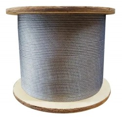Cable Guaya En Acero Galvanizado Yute 1/4 (6.3mm) 6x19 150m