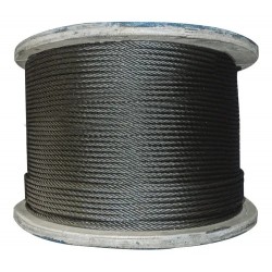 Cable Guaya En Acero Alquitranado De 1/4 6x19  6. 35 mm 250 Mts