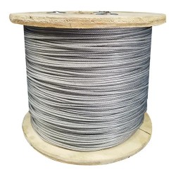 Cable Guaya En Acero Galvanizado De 3/32  (2.5mm) 7x7 500 Mts